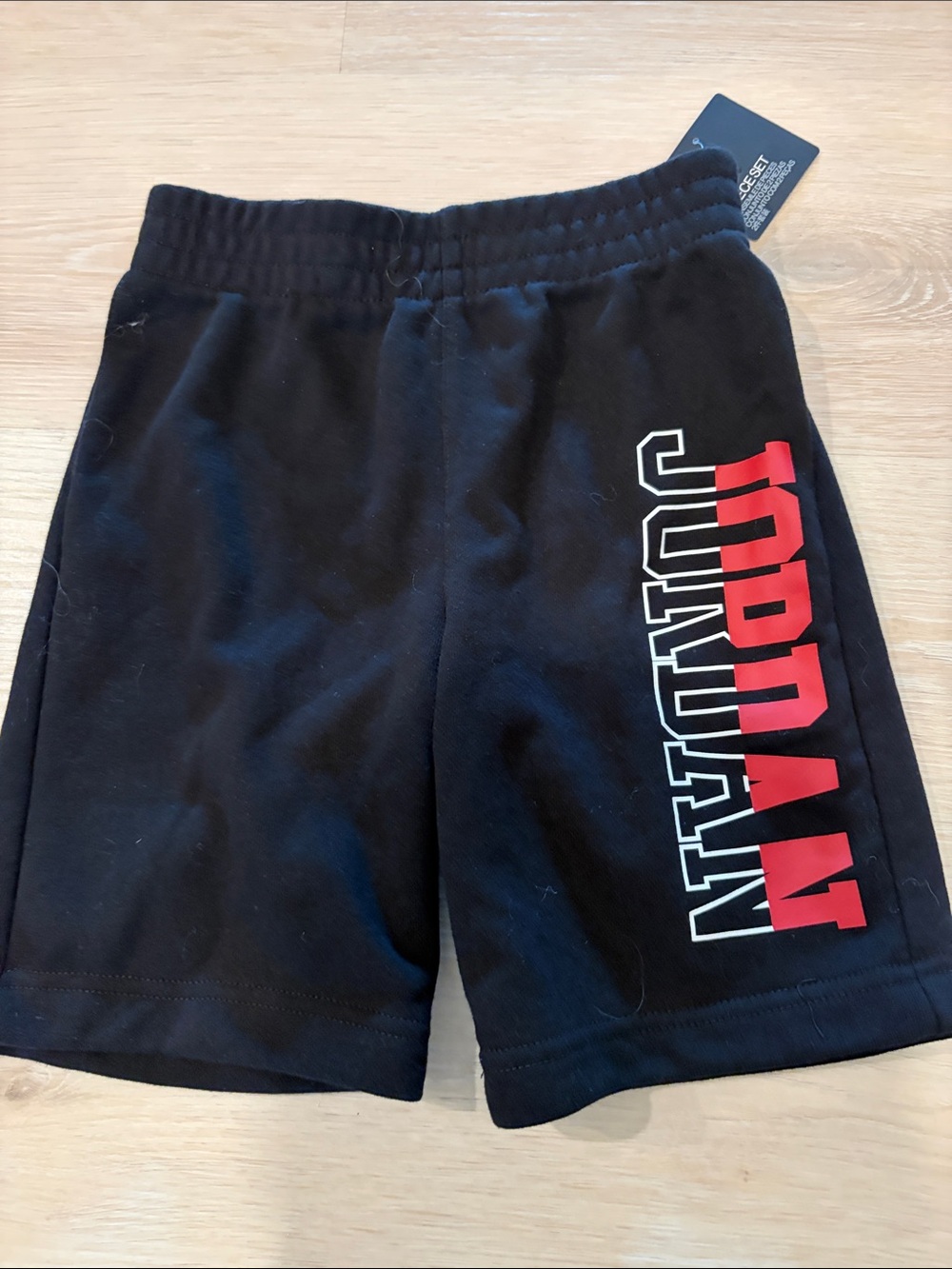 Jordan Kids' Black & Red Logo Athletic Shorts